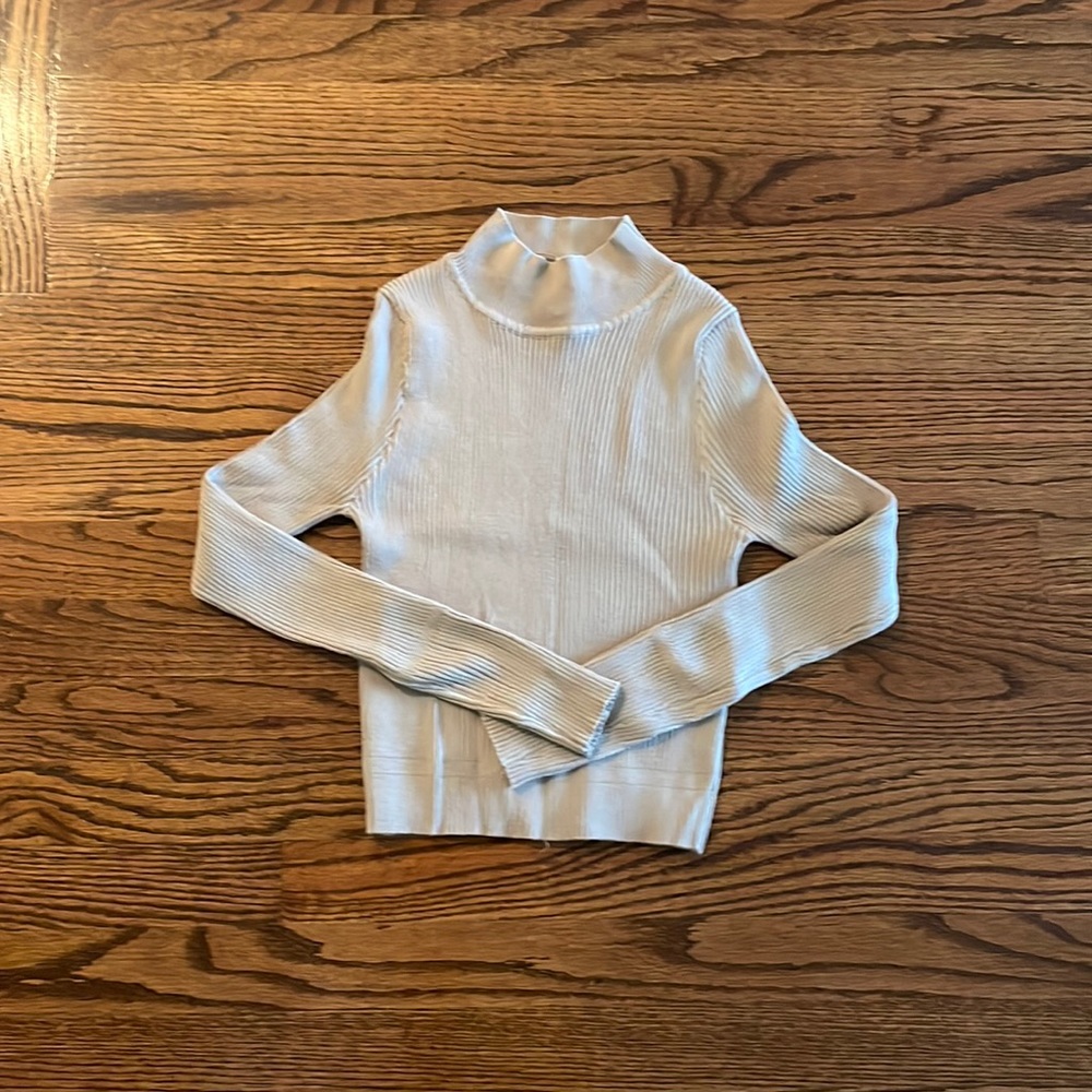 Princess Polly Beige Mock Neck Long Sleeve Top